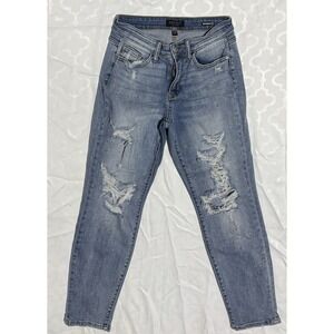 Judy Blue Jeans Boyfriend Fit‎ Speckled Stretch Casual Preppy Women's 5/27 Denim